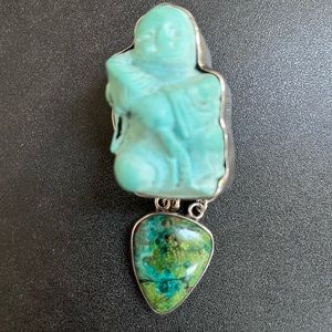 Amy Kahn Russell carved pendant sterling